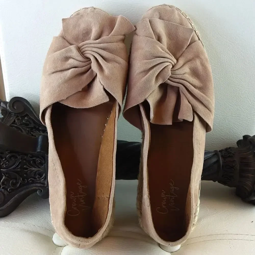Crown Vintage pinkish/taupe Hermosa espadrilles